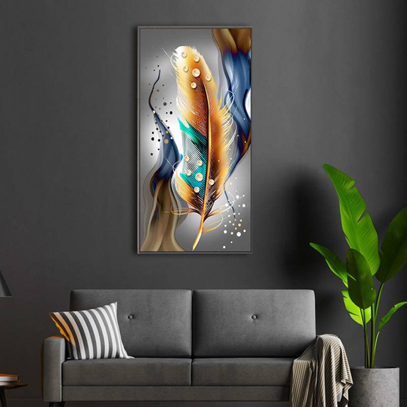 Oceanic Feathered Symphony Canvas Art