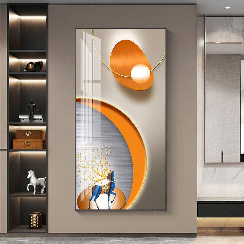 Radiant Reindeer Reflection Canvas Art