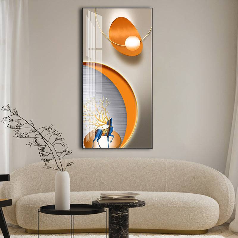 Radiant Reindeer Reflection Canvas Art