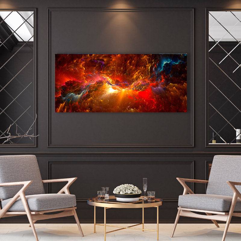 Red Nebula Serenade Canvas Art