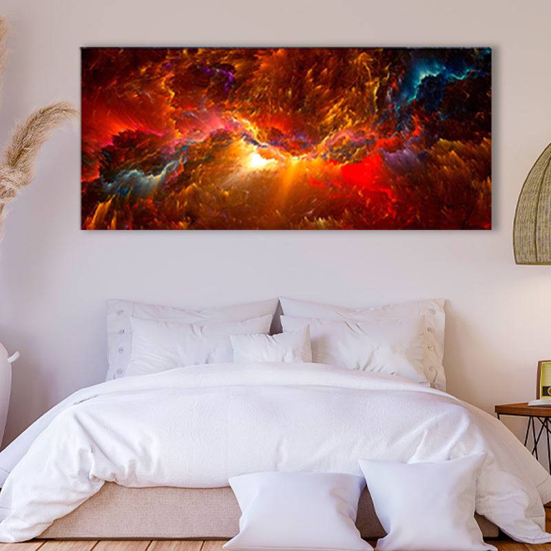 Red Nebula Serenade Canvas Art