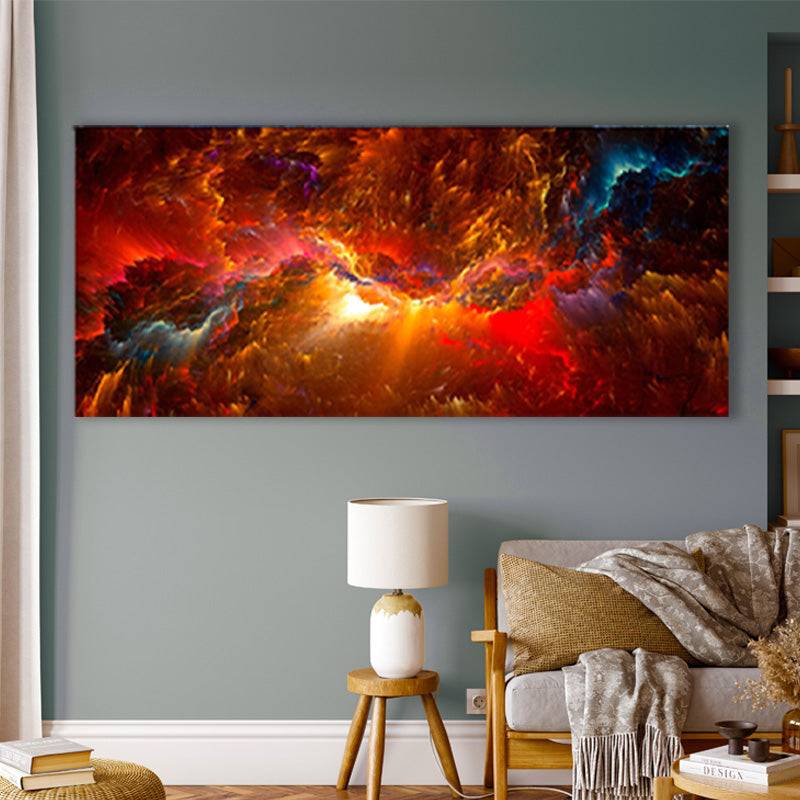 Red Nebula Serenade Canvas Art