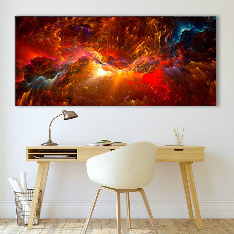 Red Nebula Serenade Canvas Art