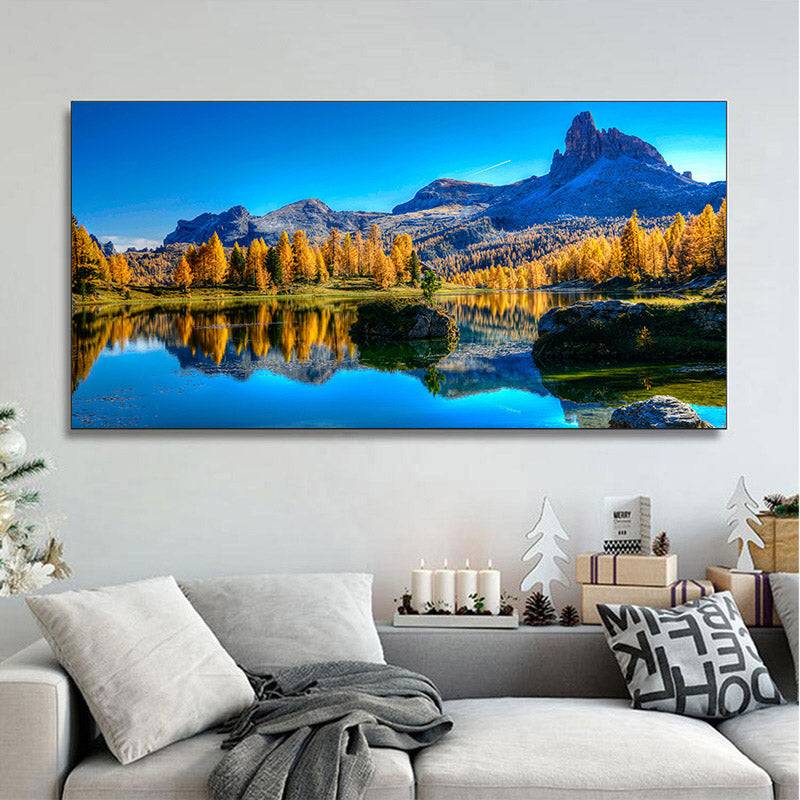 Reflections of Tranquil Peaks Canvas Art