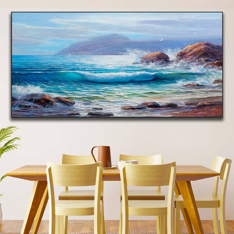 Rockbound Waves Canvas Art