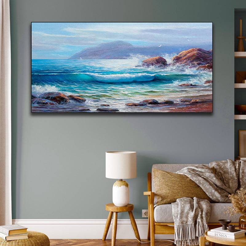 Rockbound Waves Canvas Art