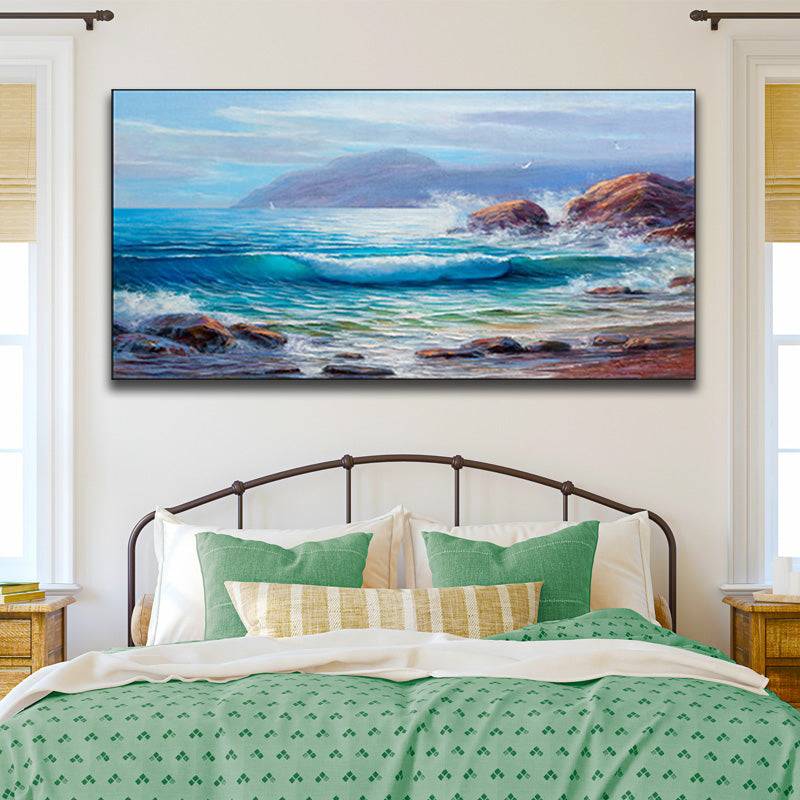 Rockbound Waves Canvas Art