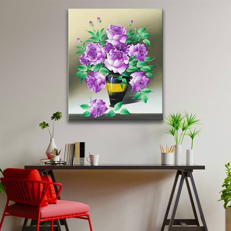 Royal Rose Elegance Canvas Oil Painting