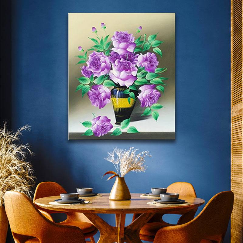 Royal Rose Elegance Canvas Oil Painting