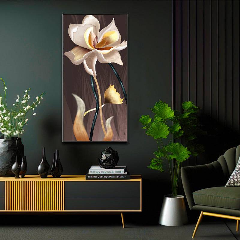 Serenade of Beige Petals Canvas Art