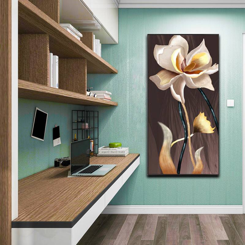 Serenade of Beige Petals Canvas Art