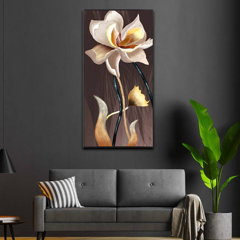 Serenade of Beige Petals Canvas Art