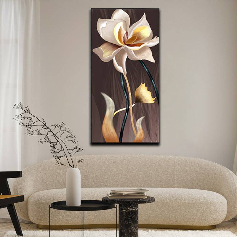 Serenade of Beige Petals Canvas Art