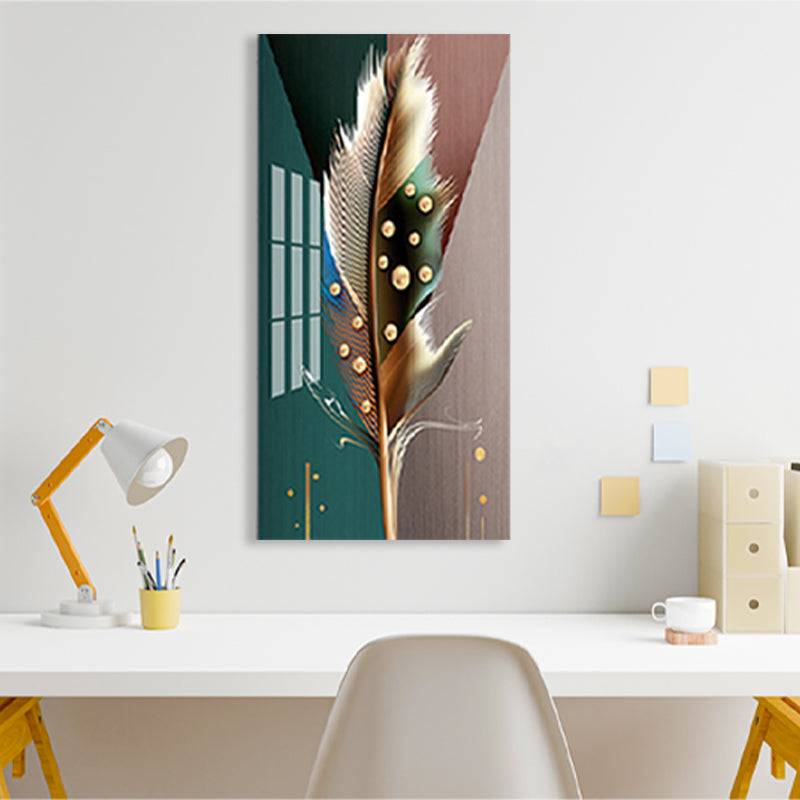 Serene Spectrum Plume Canvas Art