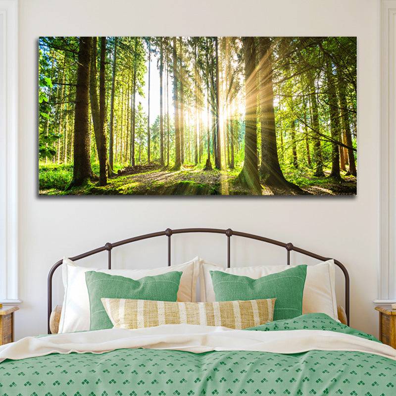 Sunlit Forest Symphony Canvas Art