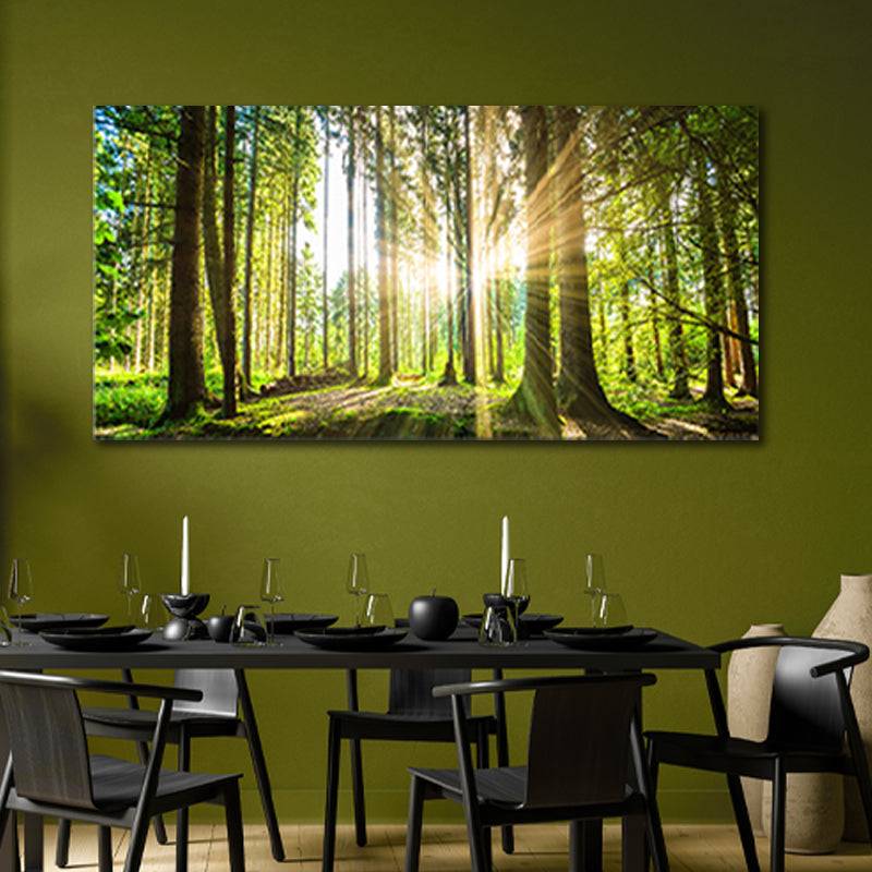 Sunlit Forest Symphony Canvas Art