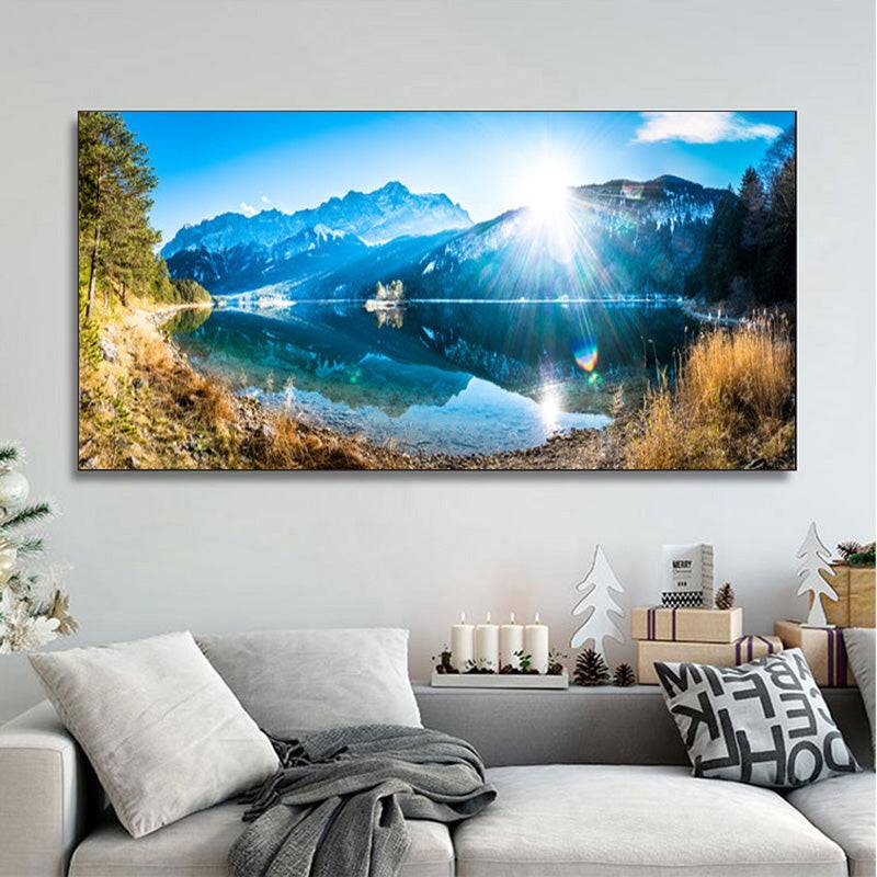 Sunlit Majesty - Reflections of the Lake Canvas Art