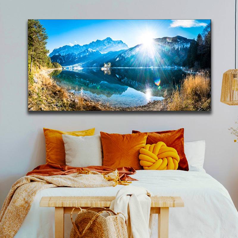 Sunlit Majesty - Reflections of the Lake Canvas Art