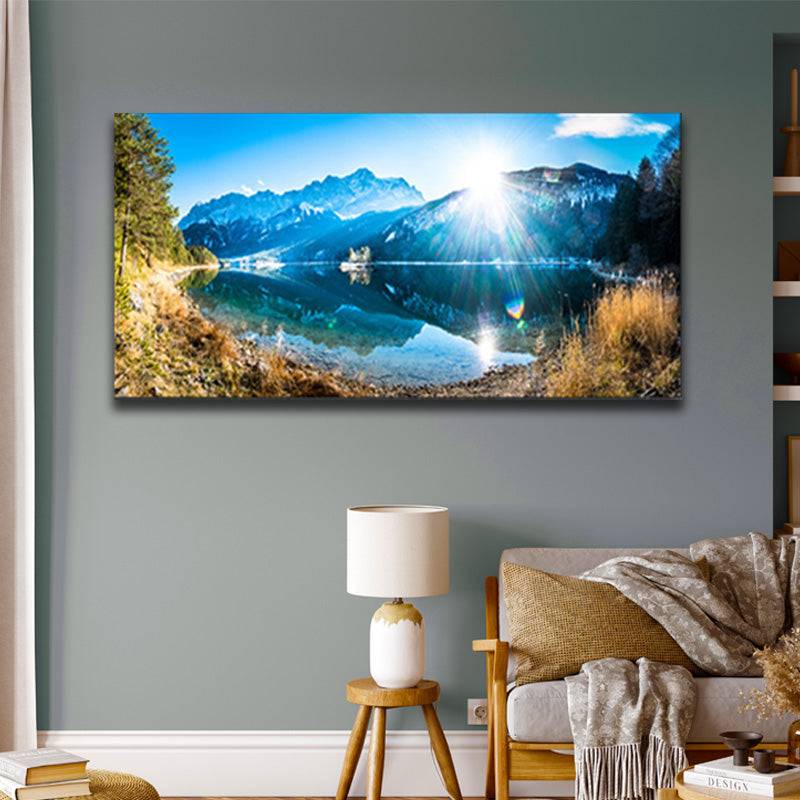 Sunlit Majesty - Reflections of the Lake Canvas Art