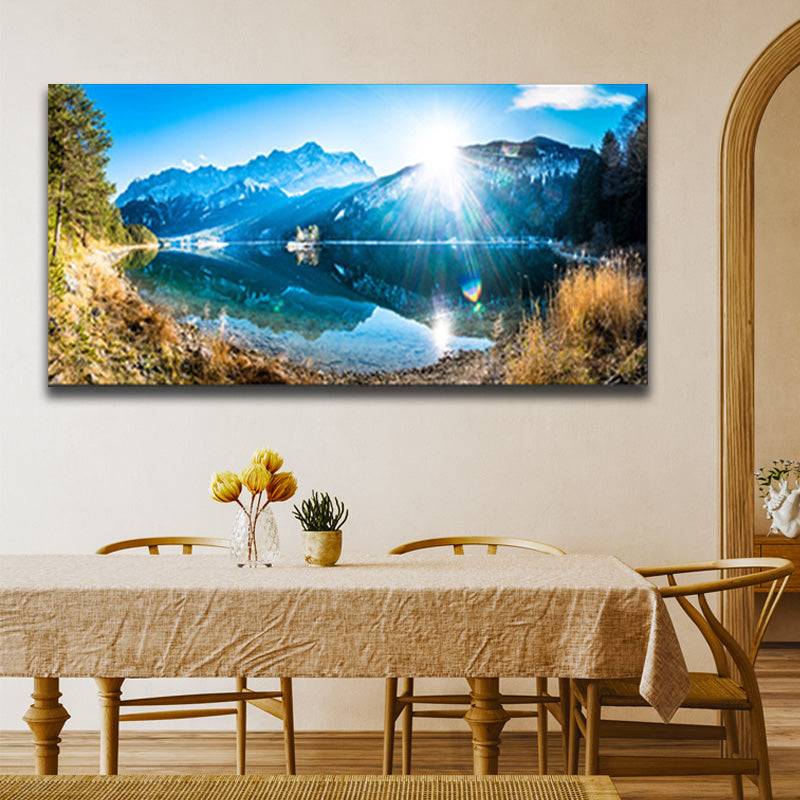 Sunlit Majesty - Reflections of the Lake Canvas Art