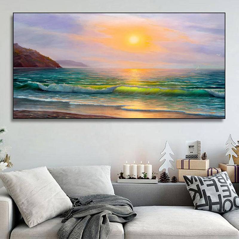 Sunset Shore's Embrace Canvas Art