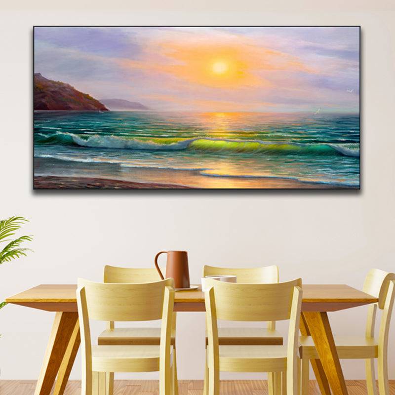 Sunset Shore's Embrace Canvas Art