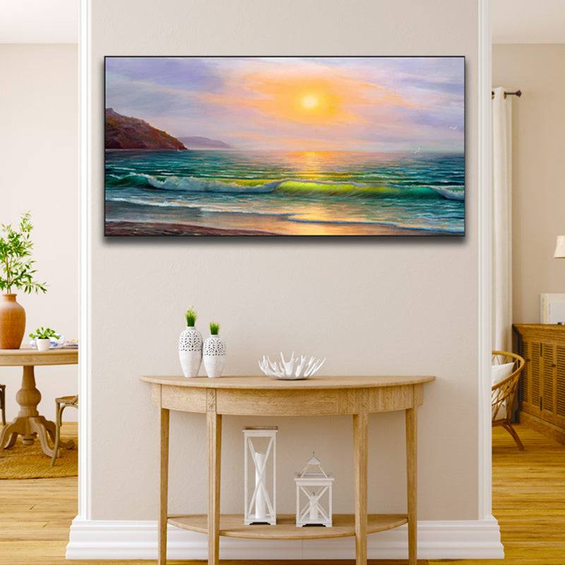 Sunset Shore's Embrace Canvas Art