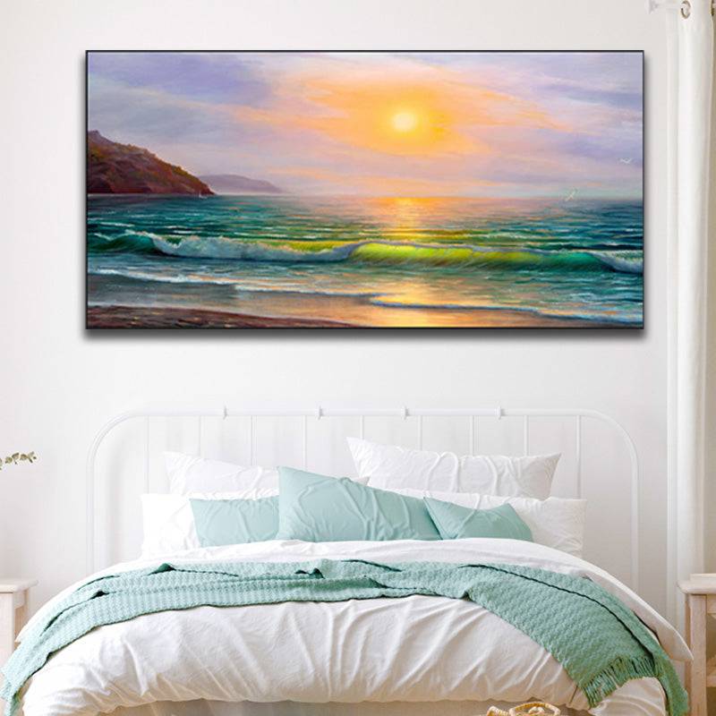 Sunset Shore's Embrace Canvas Art