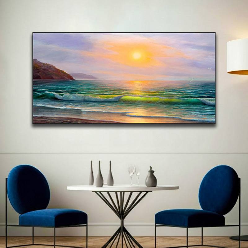 Sunset Shore's Embrace Canvas Art