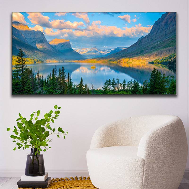 Tranquil Peaks - Lakeside Serenity Canvas Art