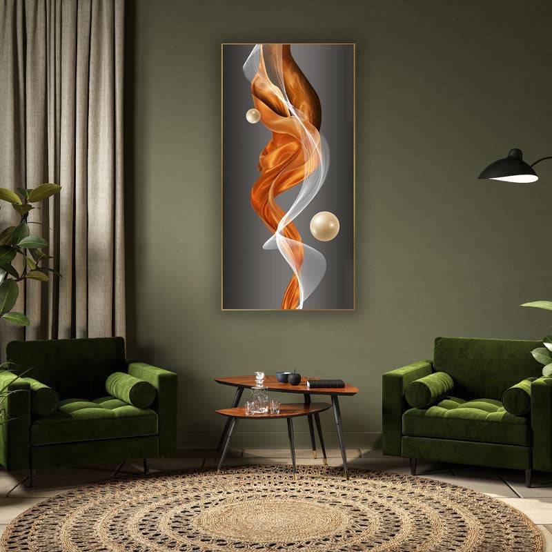 Pearlised Spiralling Harmony Canvas Art