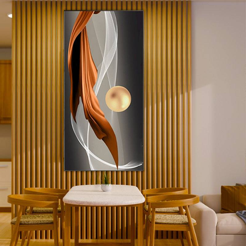 Ethereal Spiral Golden Sphere Elegance Canvas Art