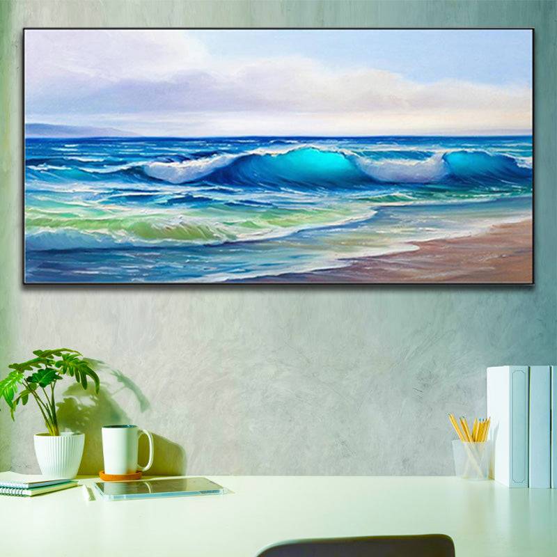 Wave Horizon Dance Canvas Art