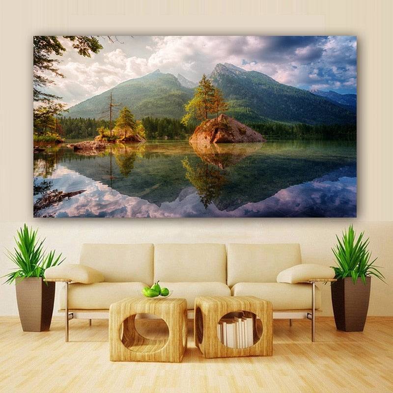 Majestic Alpine Reflections Canvas Art