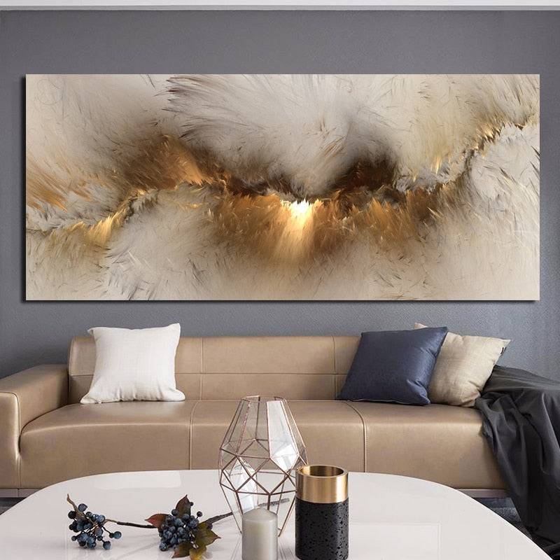 Celestial Golden Veil Canvas ArtCelestial Golden Veil Canvas Art