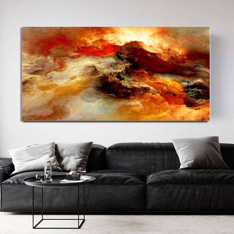 Gilded Nebula Dreams Canvas Art